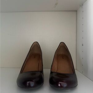 Clarks Women’s Dark Burgundy Patent Heels